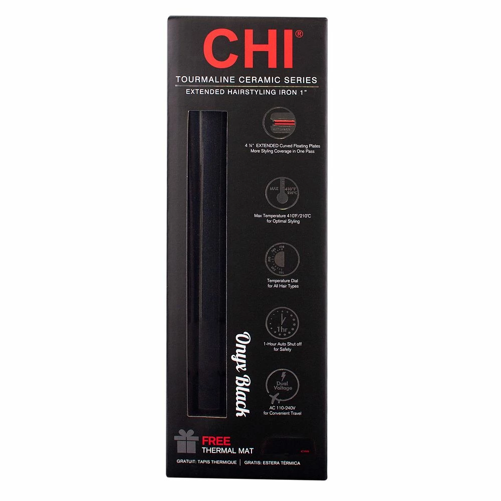 CHI 1-in. Tourmaline Extended Plate Ceramic Flat Iron 4 CHI 1-in. Tourmaline Extended Plate Ceramic Flat Iron - Image 4