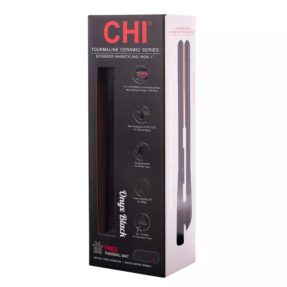 CHI 1-in. Tourmaline Extended Plate Ceramic Flat Iron 6 CHI 1-in. Tourmaline Extended Plate Ceramic Flat Iron - Image 6