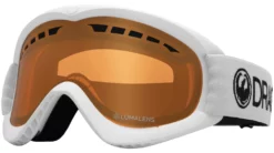Dragon Alliance Dragon DXS Goggle In White With Lumalens Amber Lens