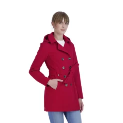 Women's Sebby Collection Double-Breasted Hooded Soft Shell Jacket 6 Women's Sebby Collection Double-Breasted Hooded Soft Shell Jacket -Gearwest shop 3345657 ALT2