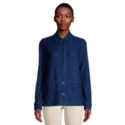 Women's Lands' End Sport Denim Shirt Jacket