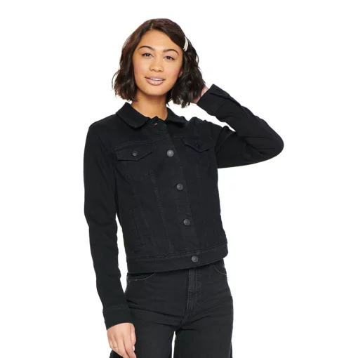 Juniors' SO® Essential Denim Jacket -Gearwest shop 4942642 Black