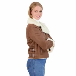 Juniors' Sebby Shearling Moto Jacket 5 Juniors' Sebby Shearling Moto Jacket -Gearwest shop 5119082 ALT3