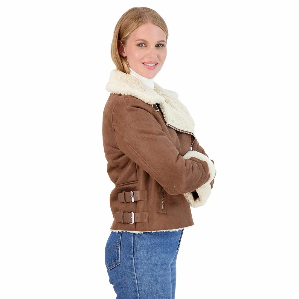 Juniors' Sebby Shearling Moto Jacket 3 Juniors' Sebby Shearling Moto Jacket - Image 3