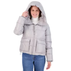 Juniors' Sebby Hooded Crop Puffer Jacket -Gearwest shop 5119088 ALT4