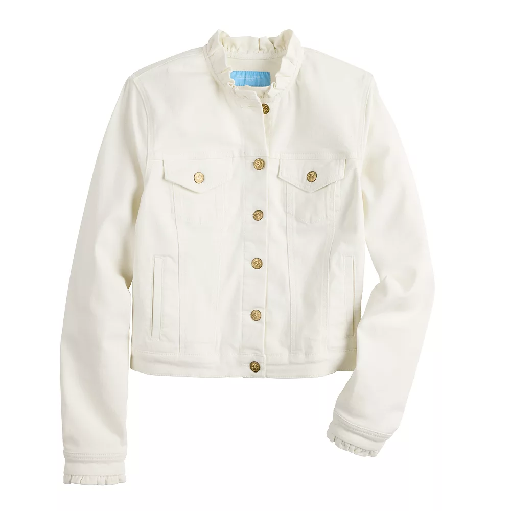 Women's DRAPER JAMES RSVP™ Ruffle Trim Denim Jacket 3 Women's DRAPER JAMES RSVP™ Ruffle Trim Denim Jacket - Image 3