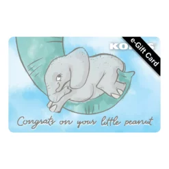 Web Card Baby Elephant "Congrats On Your Little Peanut" E-Gift Card