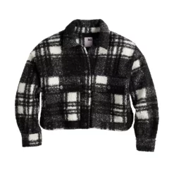 Juniors' SO® Cropped Shacket -Gearwest shop 5635421 ALT5