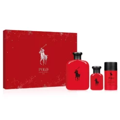 Ralph Lauren Polo Red Eau De Toilette 3-Piece Holiday Cologne Gift Set