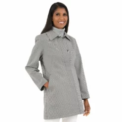 Women's Fleet Street Classic Gingham Raincoat -Gearwest shop 5923721 ALT2