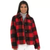 Women's Fleet Street Plush Sherpa Plaid Jacket
