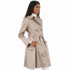 Women's Fleet Street Sateen Trench Coat -Gearwest shop 5923732 ALT2