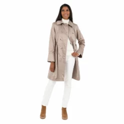 Women's Fleet Street Sateen Trench Coat -Gearwest shop 5923732 ALT3