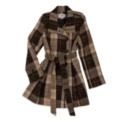 Women's Fleet Street Wool-Blend Plaid Wrap Coat 9 Women's Fleet Street Wool-Blend Plaid Wrap Coat -Gearwest shop 5923736 ALT4