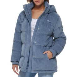 Women's Levi's® Hooded Corduroy Puffer Coat 7 Women's Levi's® Hooded Corduroy Puffer Coat -Gearwest shop 6062877 ALT4
