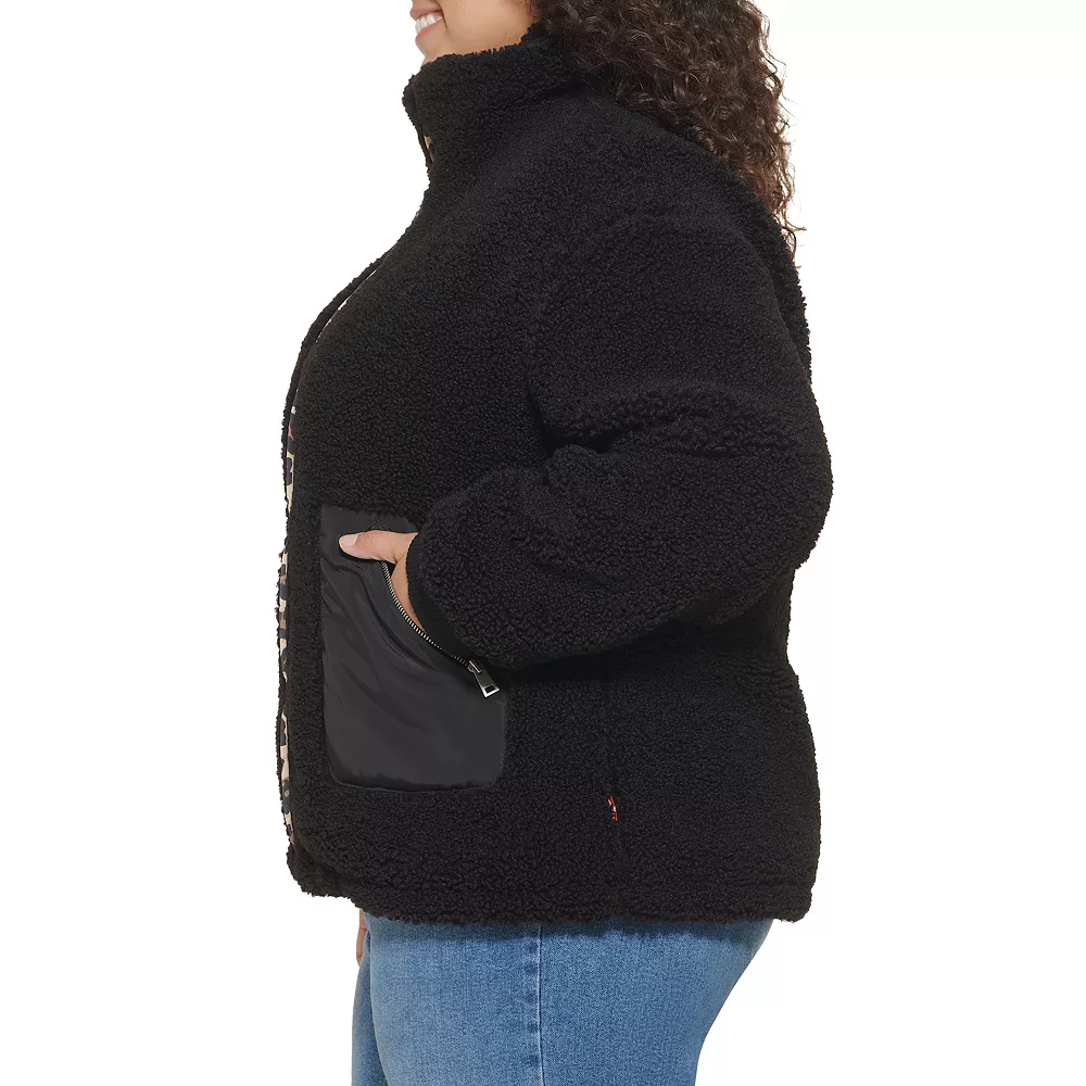 Plus Size Levi's® Cozy Teddy Sherpa Jacket 3 Plus Size Levi's® Cozy Teddy Sherpa Jacket - Image 3