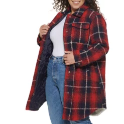 Plus Size Levi's® Wool Blend Plaid Shacket -Gearwest shop 6076011 ALT3