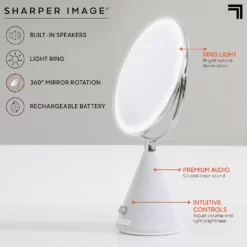 Sharper Image SpaStudio LED Mirror With Built-In Speaker -Gearwest shop 6081568 ALT3