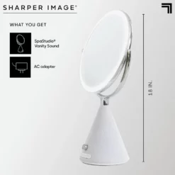 Sharper Image SpaStudio LED Mirror With Built-In Speaker -Gearwest shop 6081568 ALT5