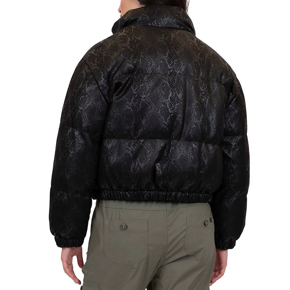 Women's Coffee Shop Printed Puffer Coat 2 Women's Coffee Shop Printed Puffer Coat - Image 2