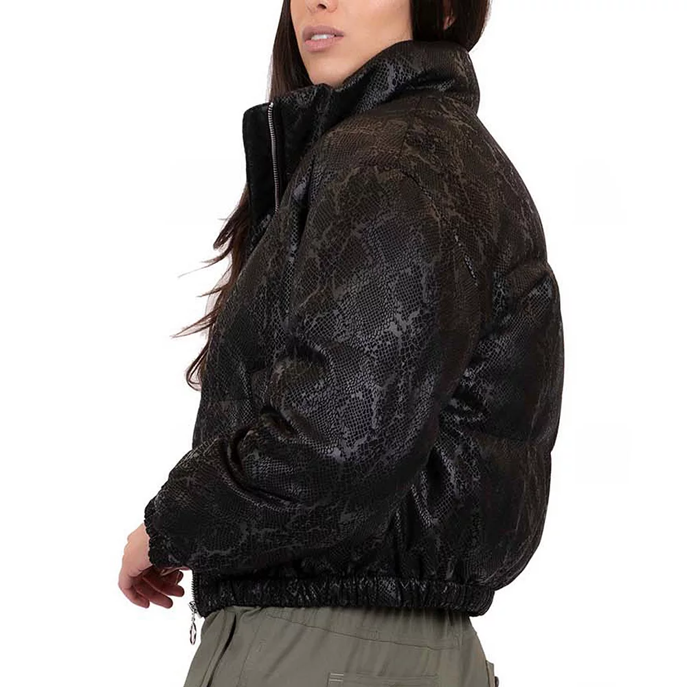 Women's Coffee Shop Printed Puffer Coat 3 Women's Coffee Shop Printed Puffer Coat - Image 3