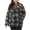 Plus Size Coffee Shop Belted Knit Wrap Jacket