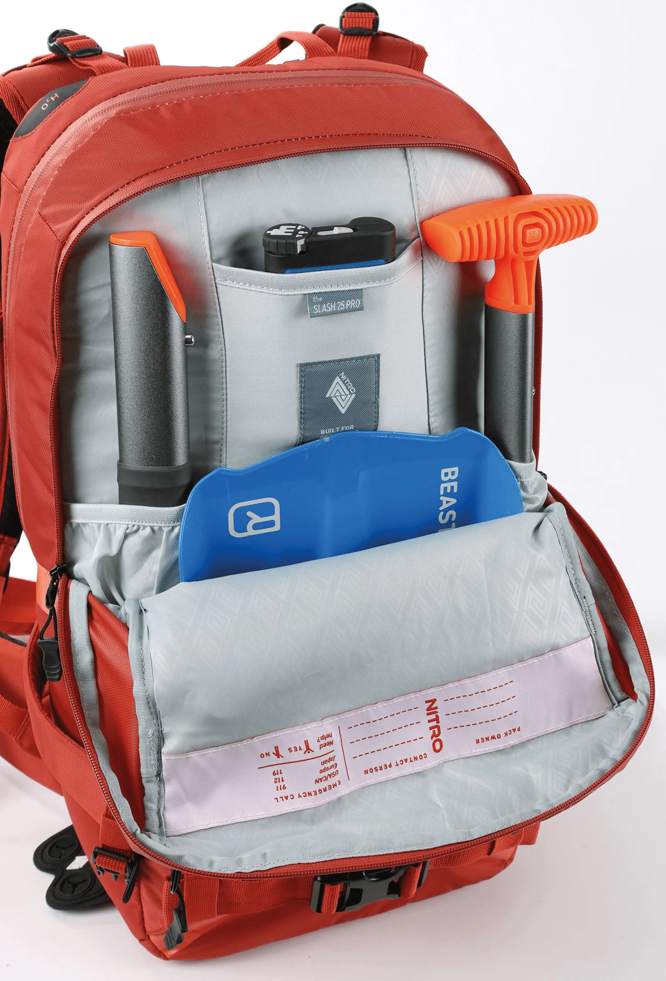 NITRO SNBD/ L1 OUTERWEAR Nitro Slash25 Pro 25L Backcountry Backpack 8 NITRO SNBD/ L1 OUTERWEAR Nitro Slash25 Pro 25L Backcountry Backpack - Image 8