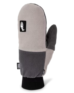 Crab Grab Fruzz Mitten In Grey
