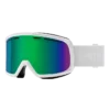 Smith Range Goggle In White With Green Sol-X Mirror Lens